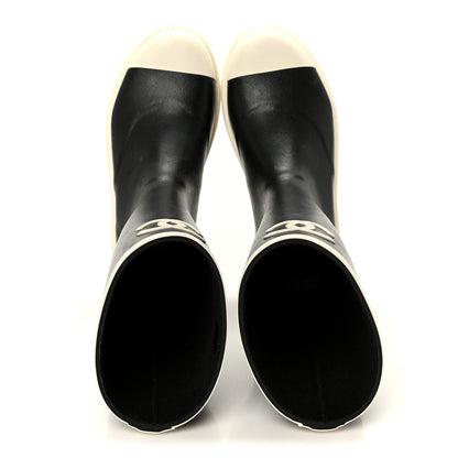 Chanel Caoutchouk CC High Boots 37 Black White 2 of 10