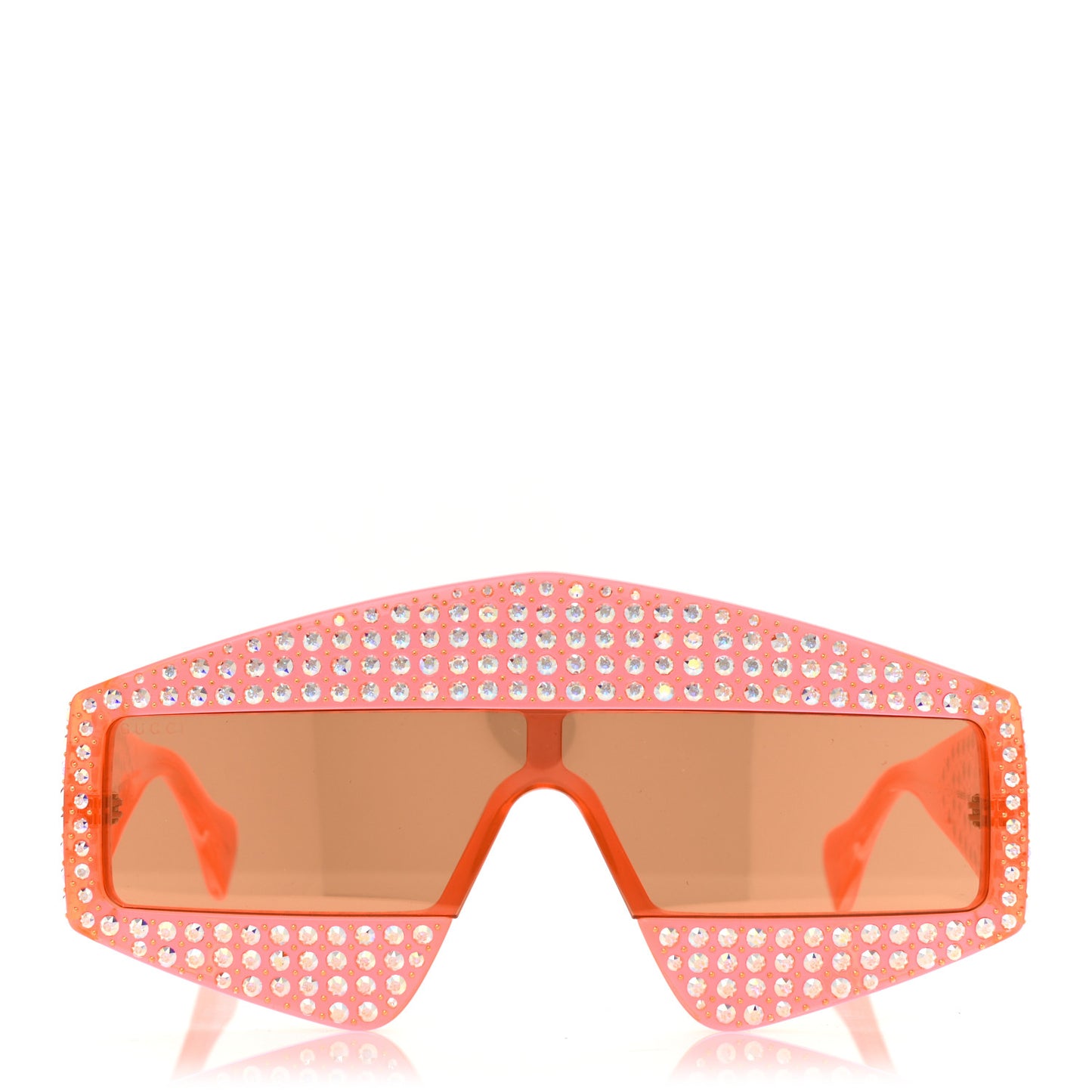 Crystal Rectangular Frame Sunglasses GG0357S Orange