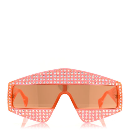 Gucci Crystal Rectangular Frame Sunglasses GG0357S Orange 2 of 7