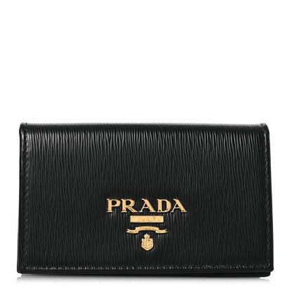 Prada Vitello Move Triangle Logo Card Holder Black 1 of 10