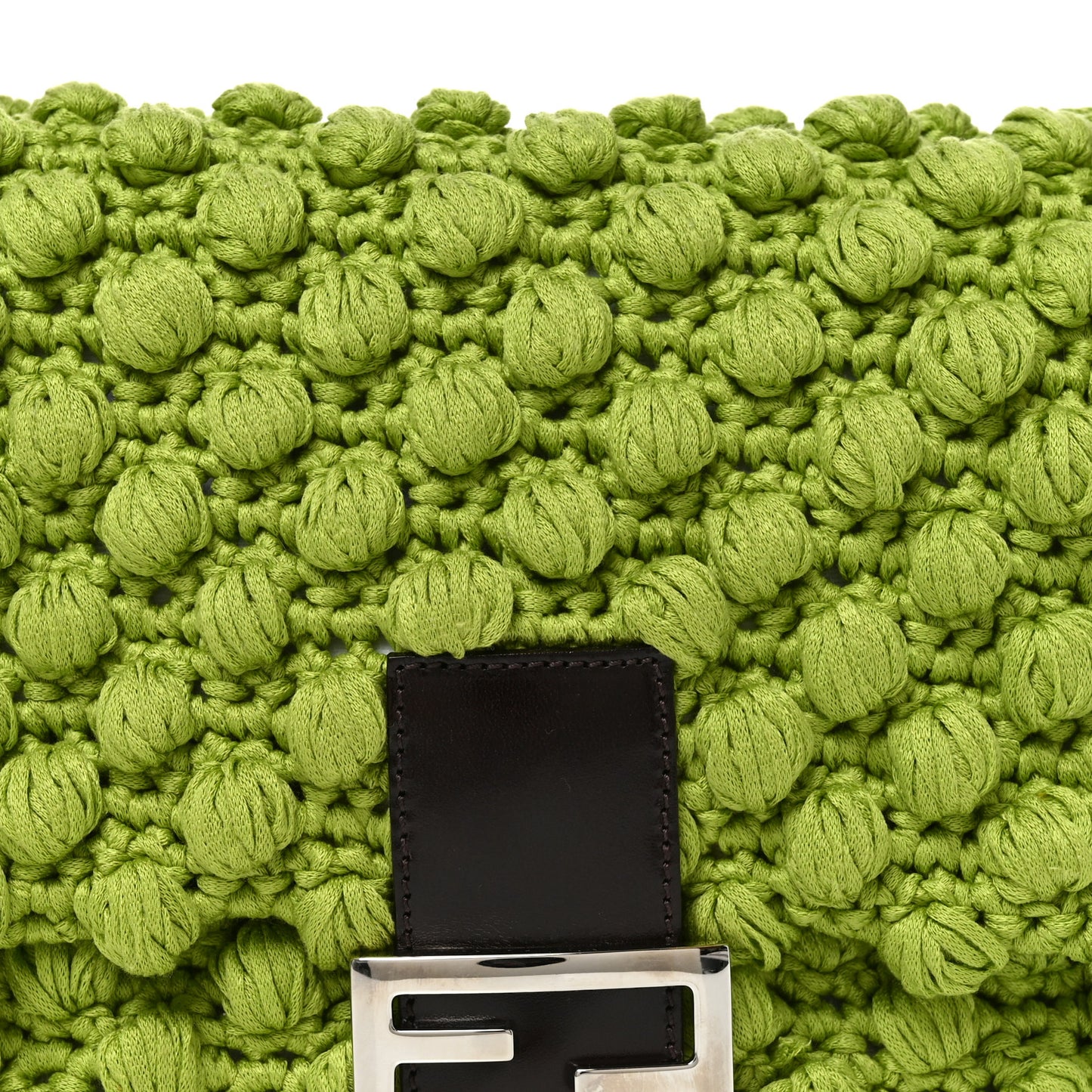 Wool Crochet Knit Mama Baguette Green