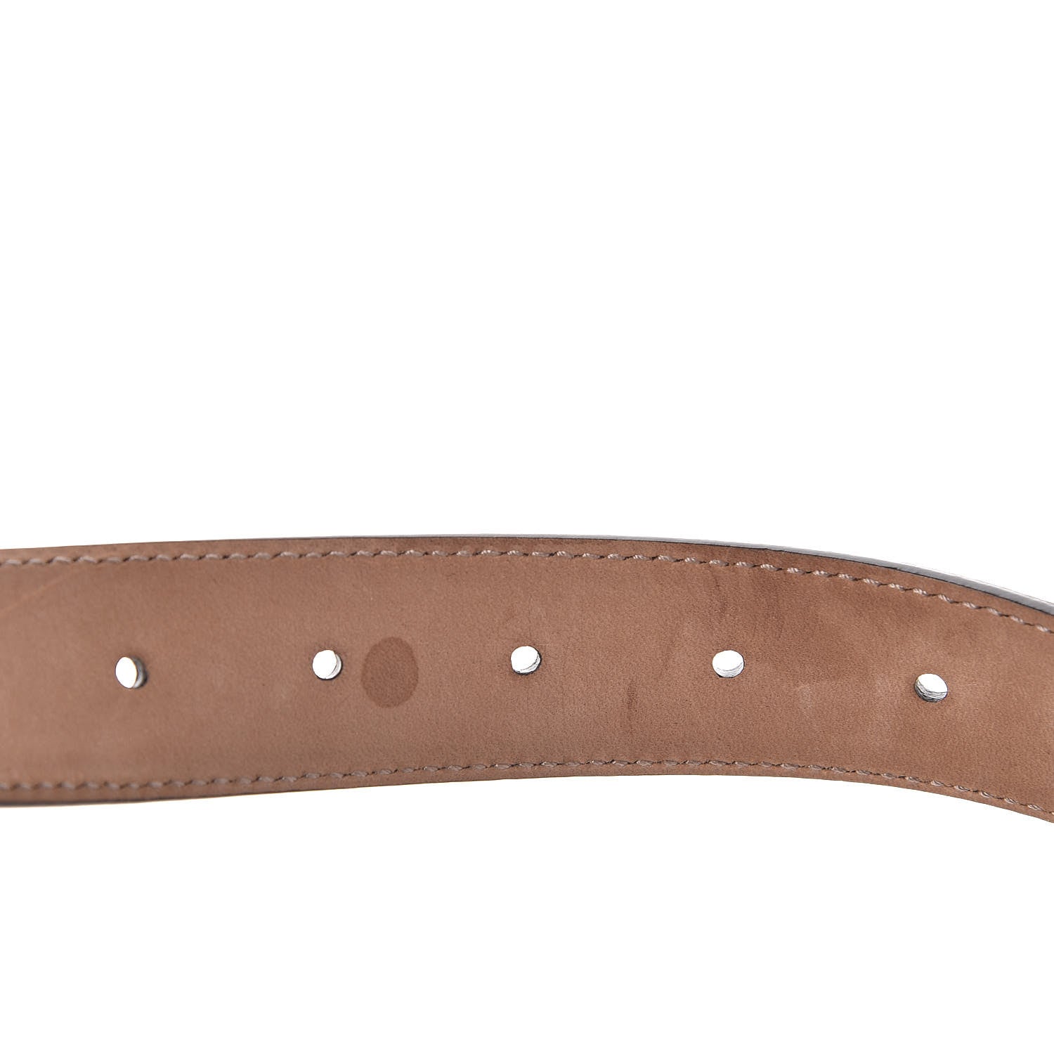 Gucci Calfskin Crystal Interlocking G Belt 110 44 Golden Beige 4 of 6