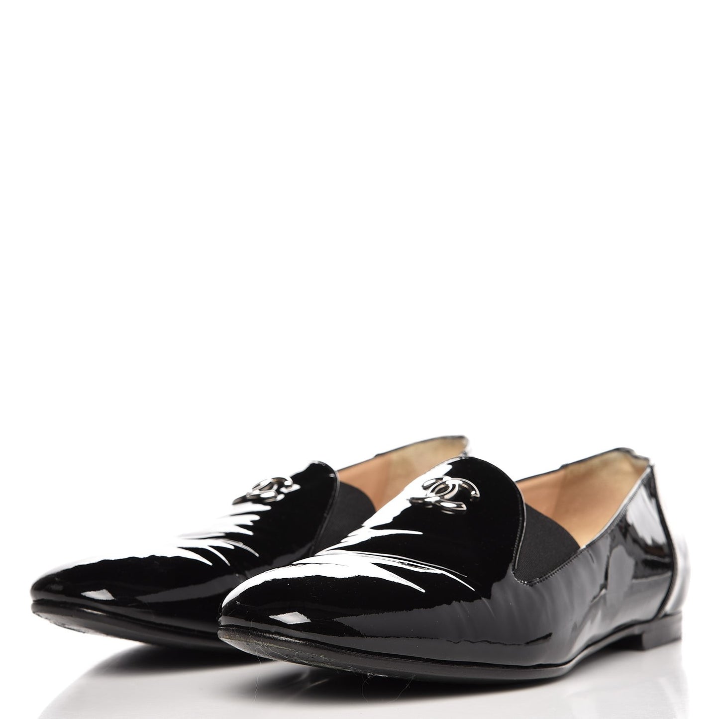 Patent CC Loafers 40.5 Black