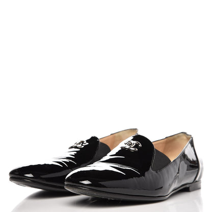 Chanel Patent CC Loafers 40.5 Black 3 of 10
