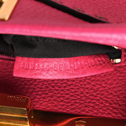 Fendi Cuoio Romano Selleria Mini Peekaboo Iconic Satchel Fuxia 8 of 11