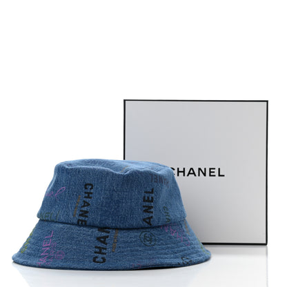 Chanel Denim Mood Cloche Bucket Hat S Blue 8 of 8
