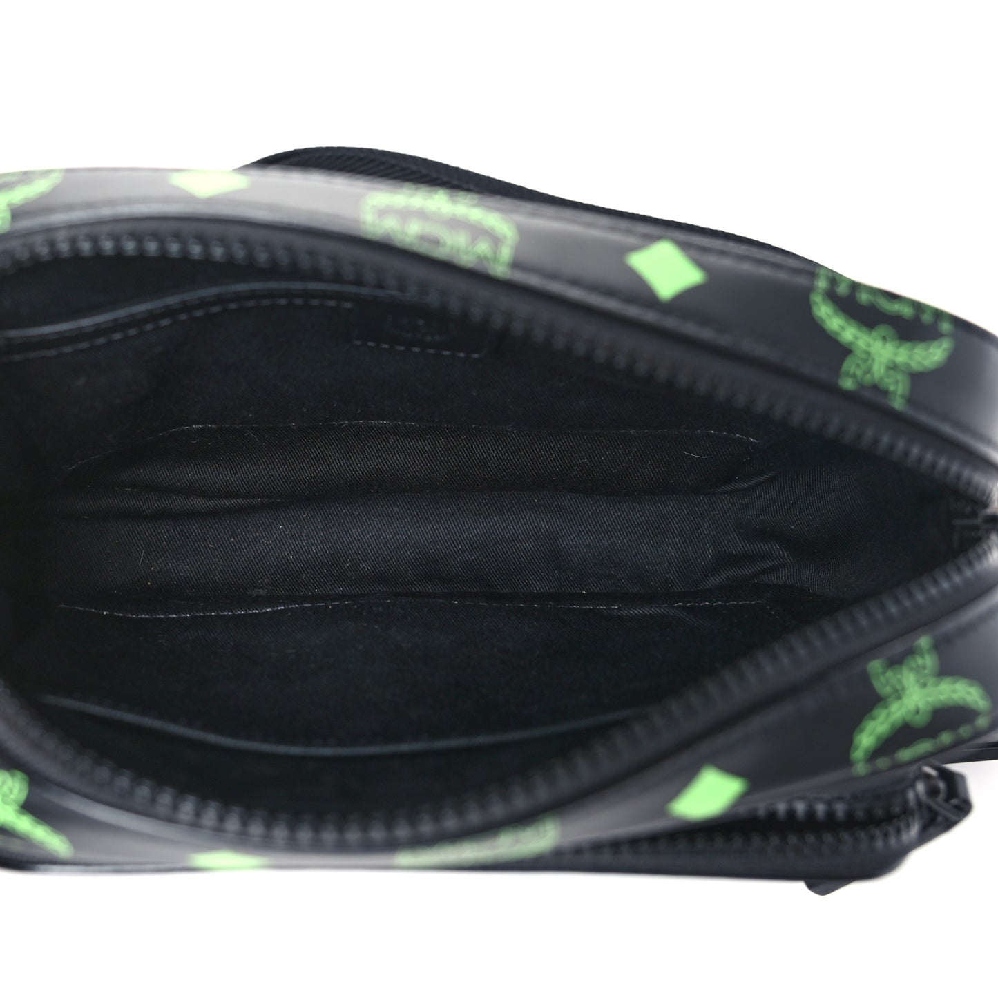 Calfskin Color Splash Logo Small Crossbody Black Purple Green