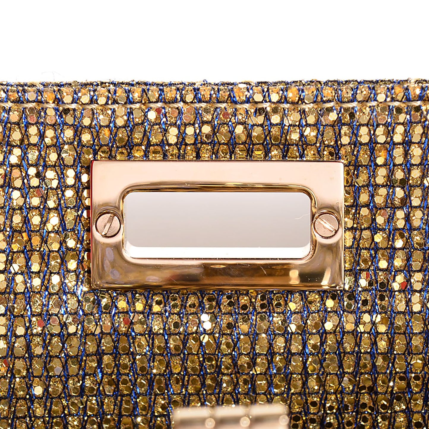 Crystal Quilted Mademoiselle Evening Flap Gold