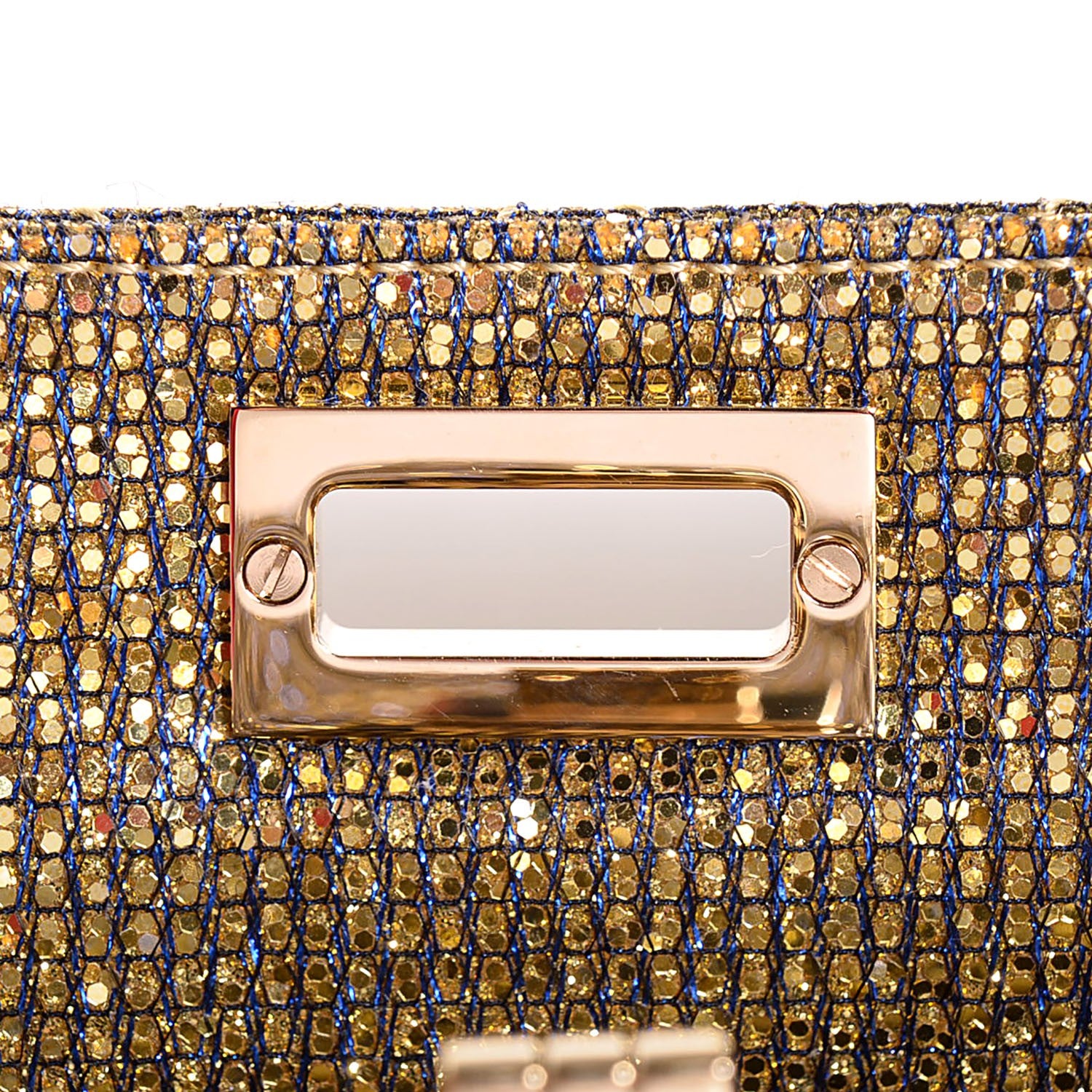 Chanel Crystal Quilted Mademoiselle Evening Flap Gold 7 of 8