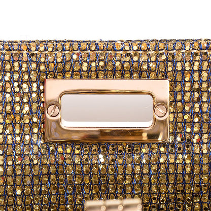 Chanel Crystal Quilted Mademoiselle Evening Flap Gold 7 of 8
