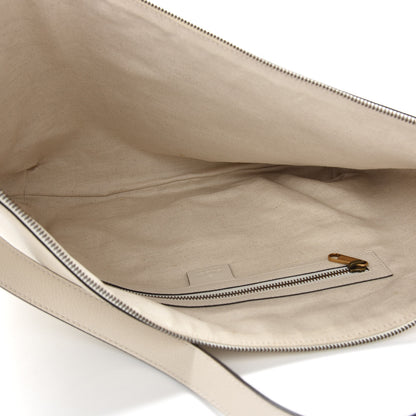 Gucci Grained Calfskin Logo Half Moon Hobo White 5 of 9