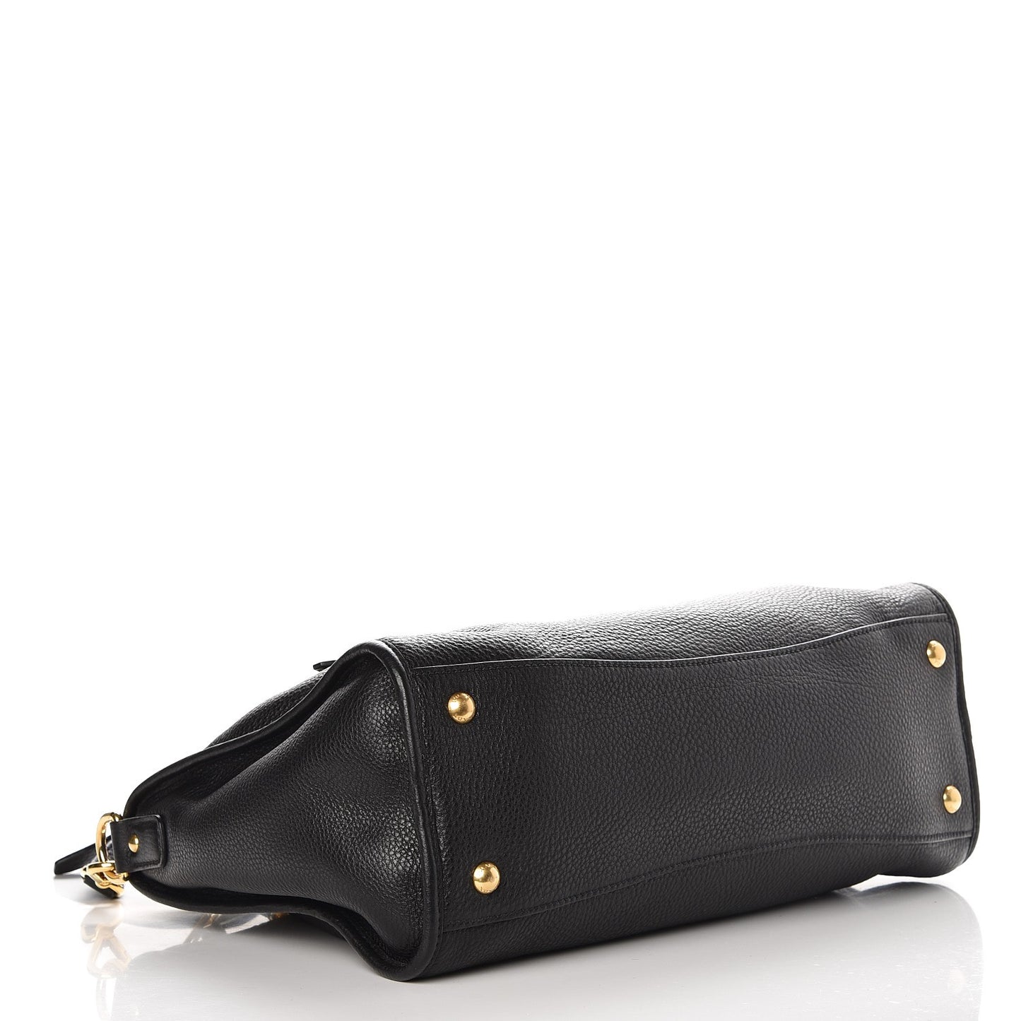 Vitello Daino Shopping Satchel Black