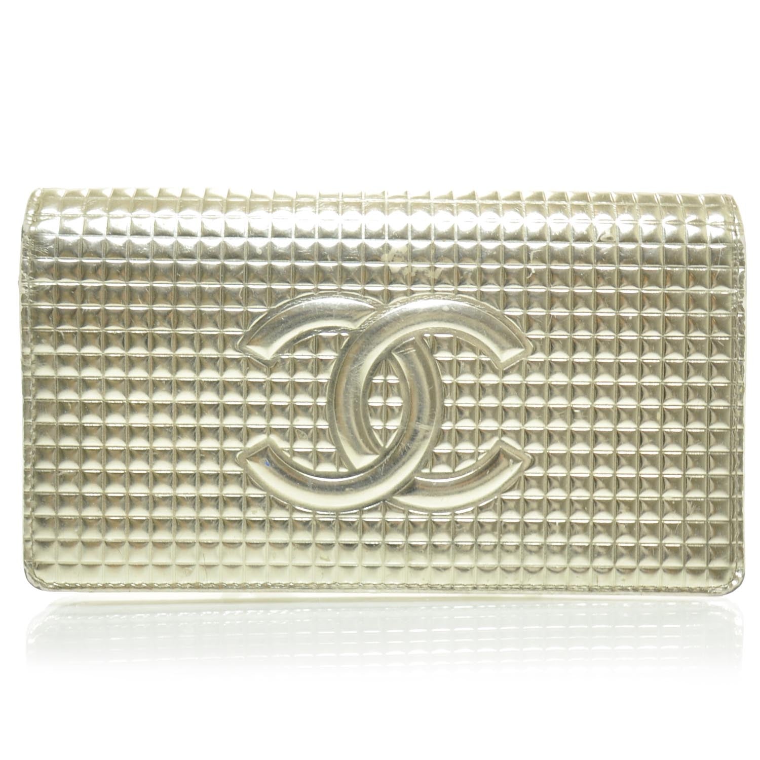 Chanel Leather Large CC Wallet Metallic Gold 1 of 10