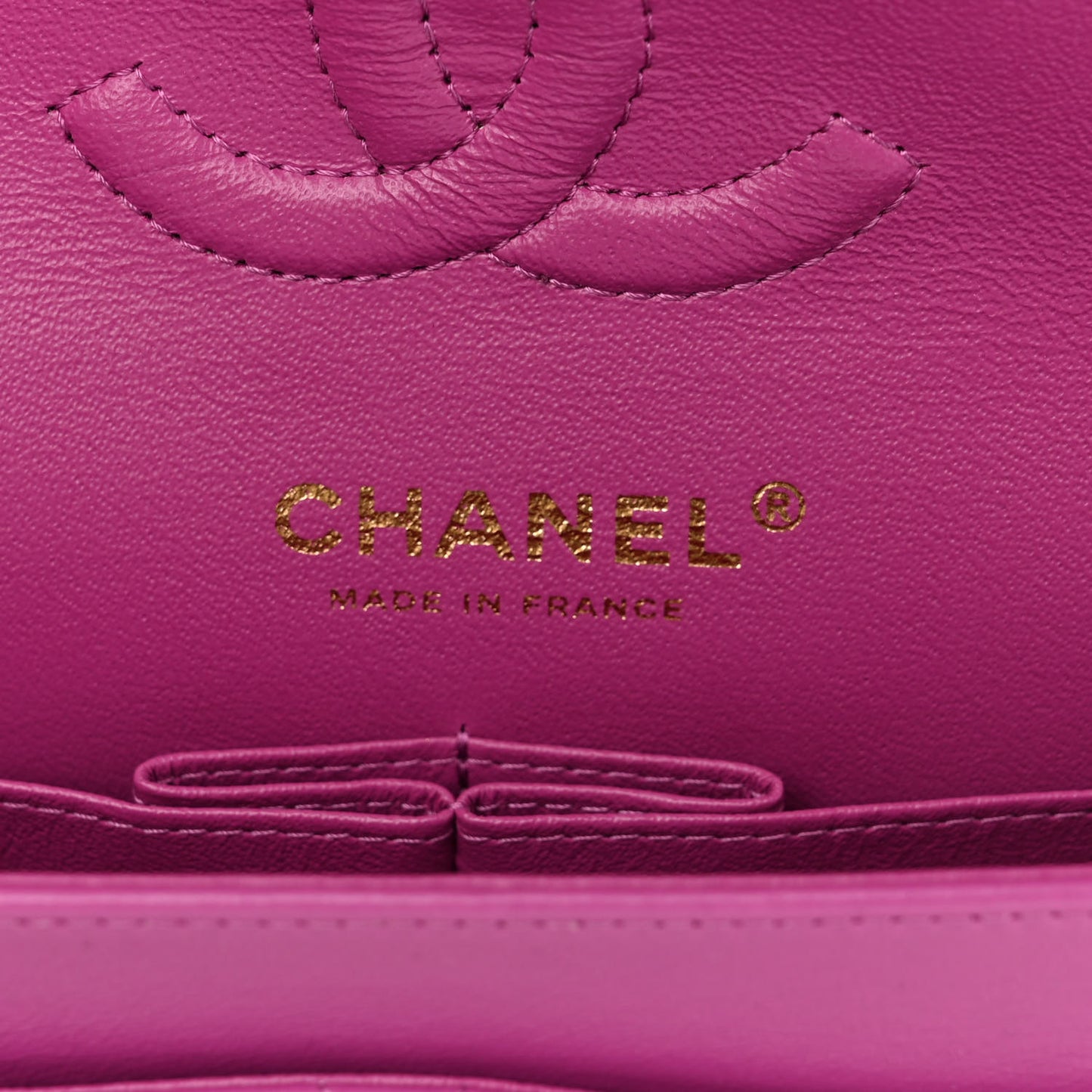 Lambskin Quilted Small Double Flap Purple