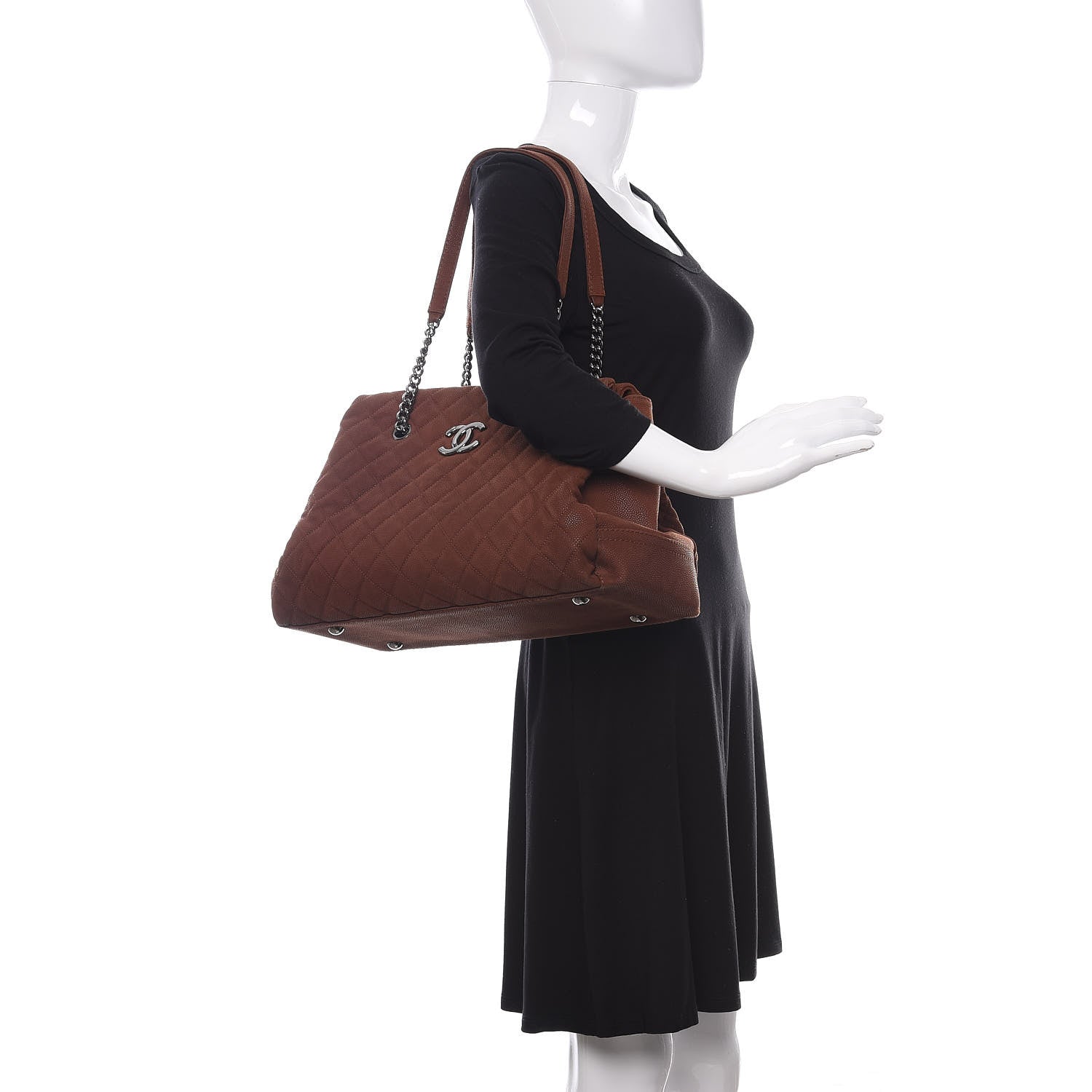 Chanel Iridescent Caviar Quilted Shoulder Bag Brown 2 of 12