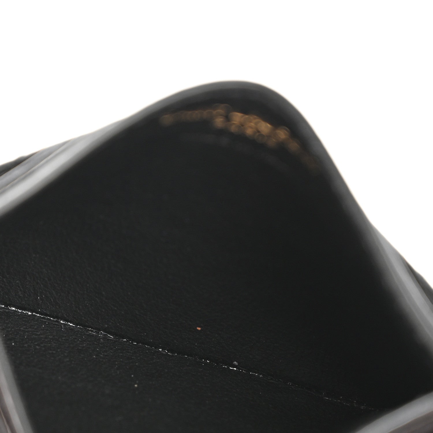 Saint Laurent Grain De Poudre Matelasse Chevron Monogram Credit Card Case Black 9 of 20