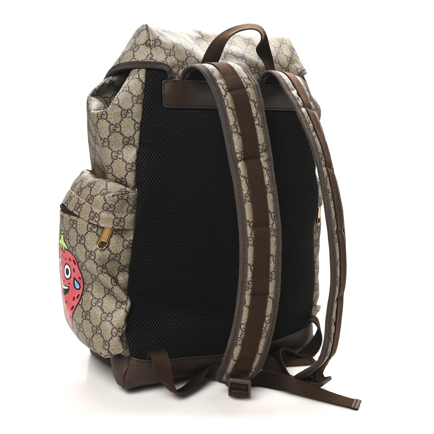Gucci X Pablo DelCielo GG Supreme Monogram Web Cat Print Skateboard Backpack Brown 3 of 10