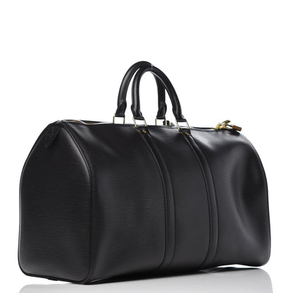 Louis Vuitton Epi Keepall 45 Black 3 of 13
