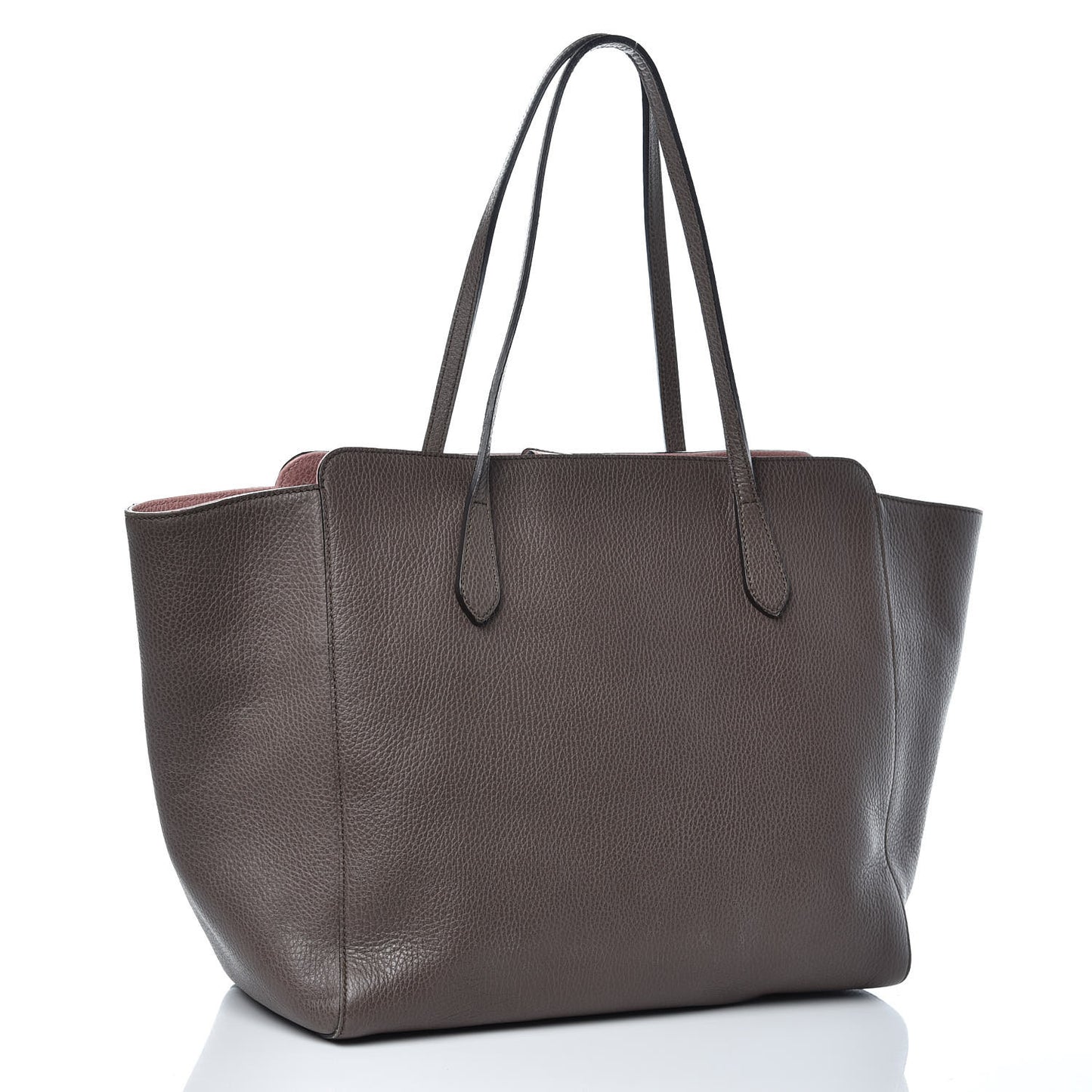 Dollar Calfskin Medium Swing Tote Grey Field Soft Pink