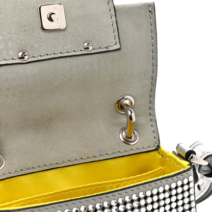 Fendi Nubuck Crystal Catalan Mirror Nano Maxi Buckle Baguette Charm Pietra Argento 11 of 11