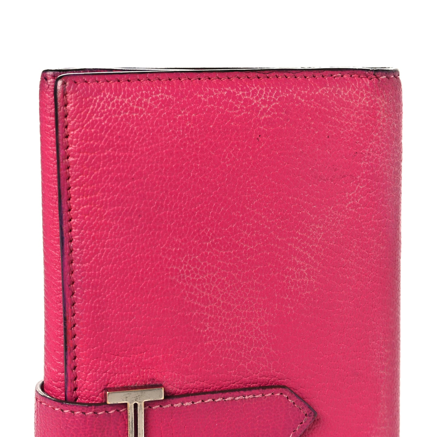 Chevre Mysore Tri-Fold Bearn Wallet Rose Shocking