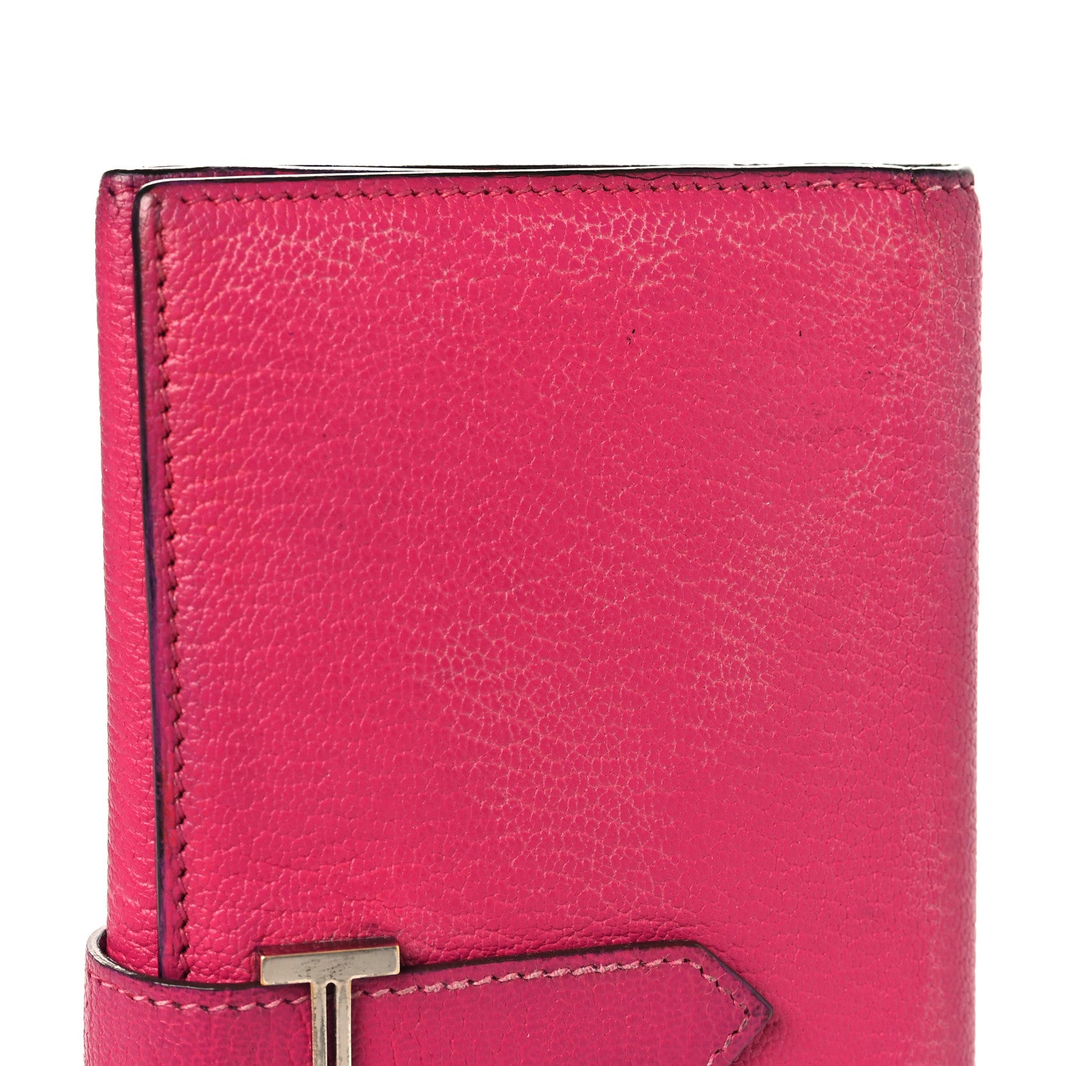 Hermes Chevre Mysore Tri-Fold Bearn Wallet Rose Shocking 11 of 11