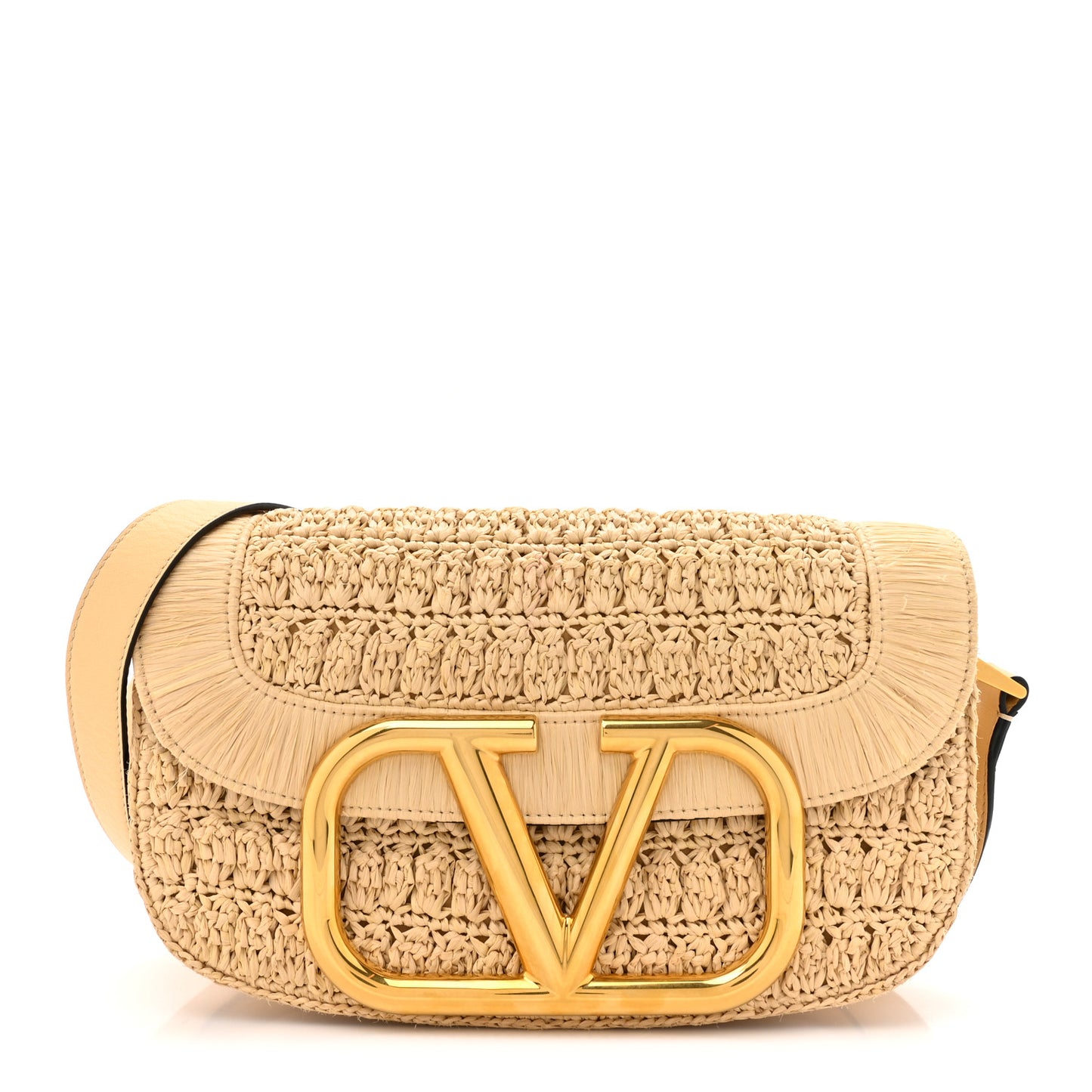 Raffia Braided Supervee Crossbody Bag Beige