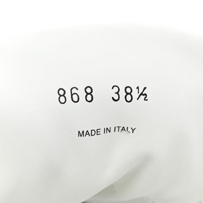 Prada Vitello Soft Rubber Triangle Logo Womens Low Top 40mm Sneakers 38.5 White 9 of 11