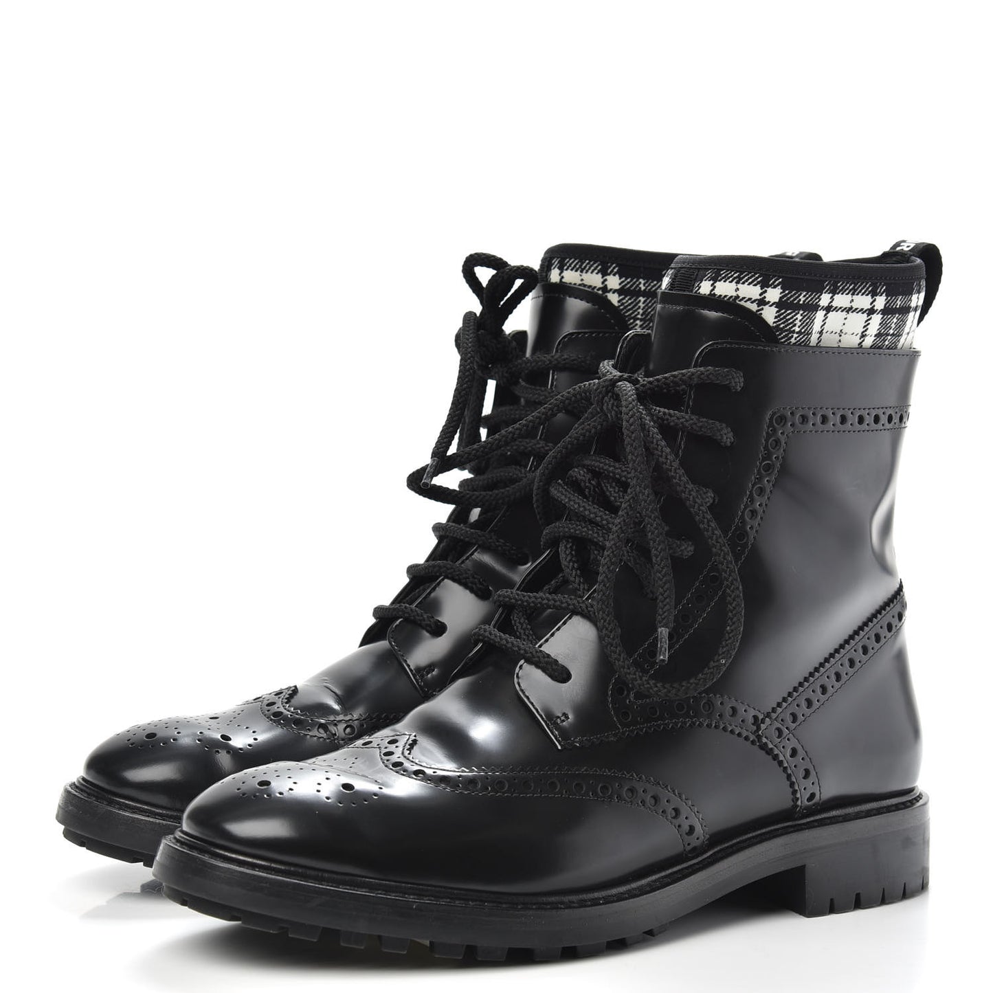 Calfskin D-Order Low Boot 39.5 Black White
