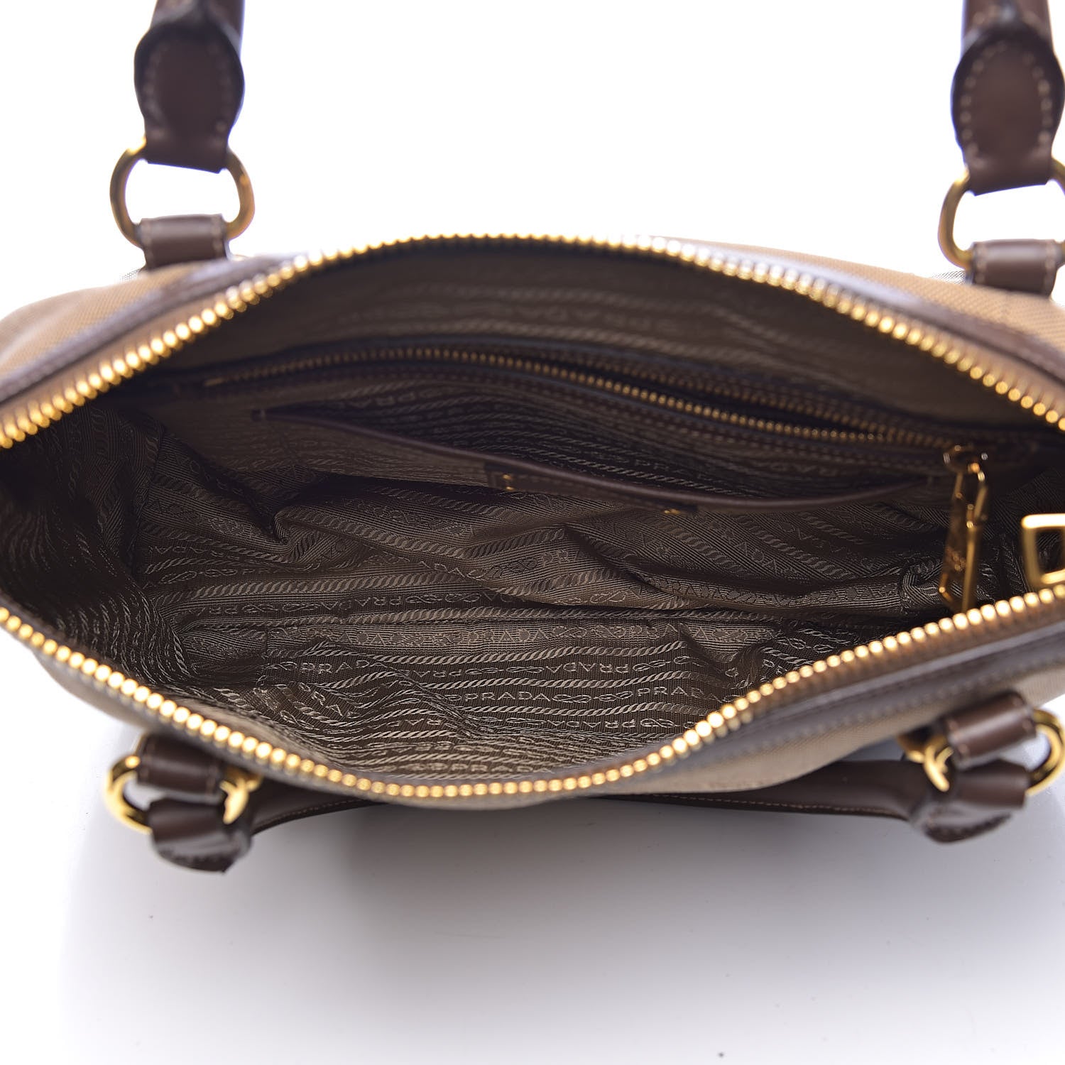 Prada Jacquard Logo Tote Corda Bruciato 5 of 13