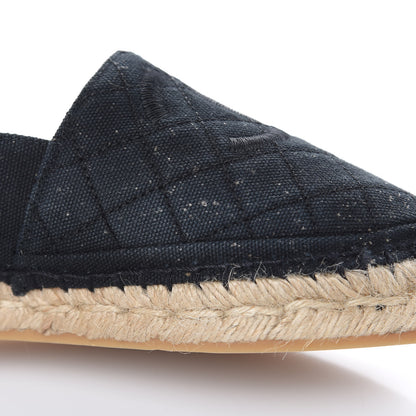 Chanel Fabric Biarritz CC Espadrilles 36 Black 10 of 12