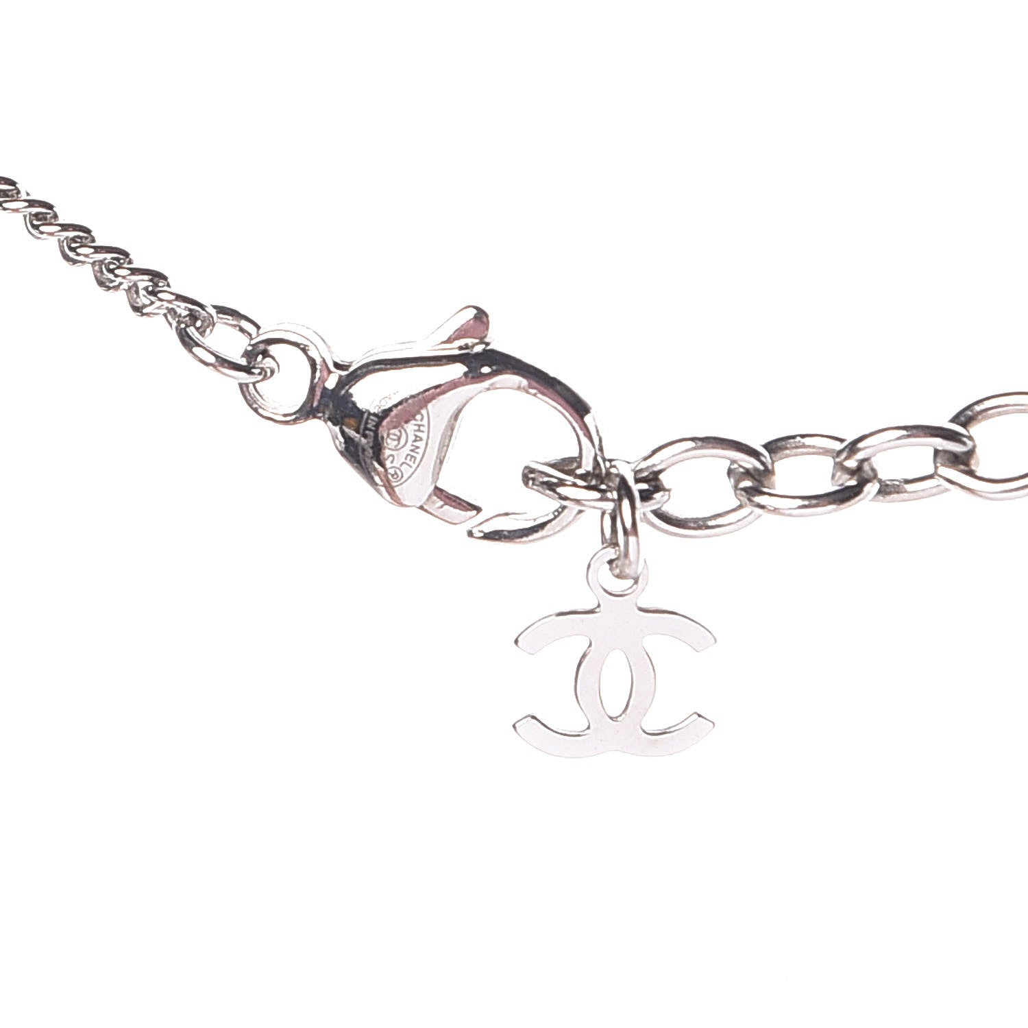 Chanel Resin Tweed Votez Coco CC Necklace 4 of 5