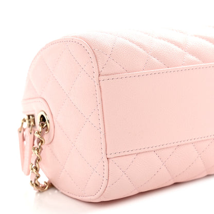 Chanel Caviar Quilted Barrel Clutch With Chain Light Pink 9 of 11
