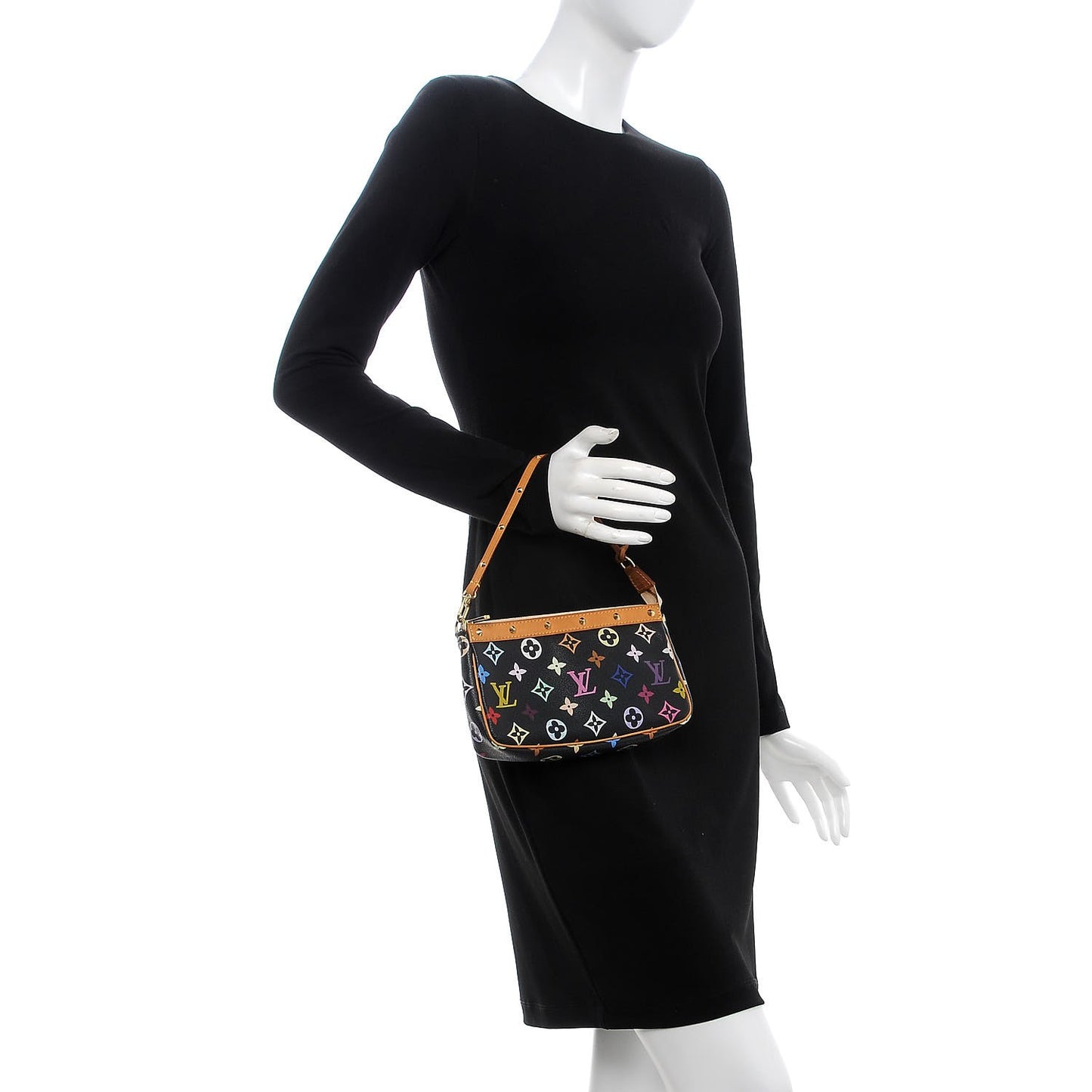 Monogram Multicolor Pochette Accessories Black