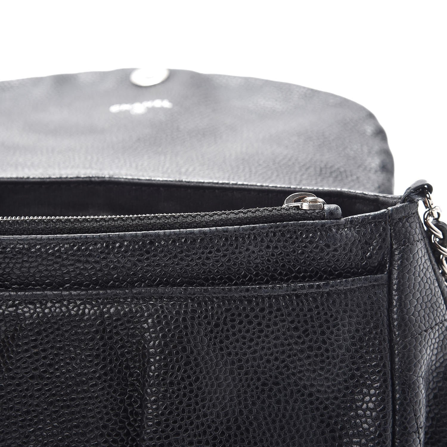Chanel Caviar Half Moon Wallet On Chain WOC Black 11 of 13