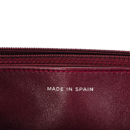 Chanel Patent Quilted Wallet On Chain WOC in Dark Red 7 of 8