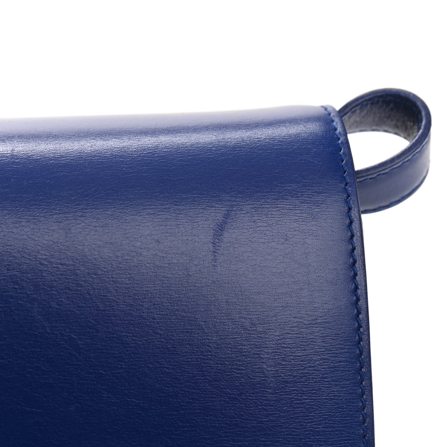 Box Calfskin Medium Classic Box Flap Bag Indigo