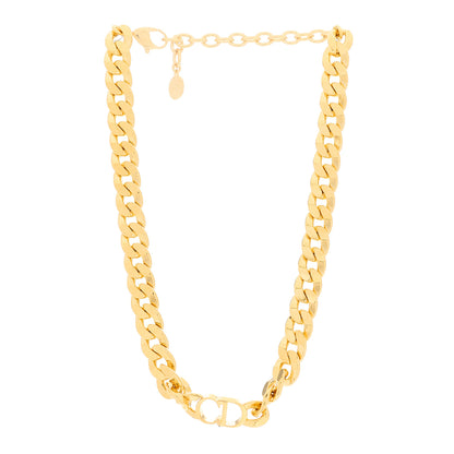 Christian Dior Metal Danseuse Etoile Chain Choker Necklace Gold 2 of 3