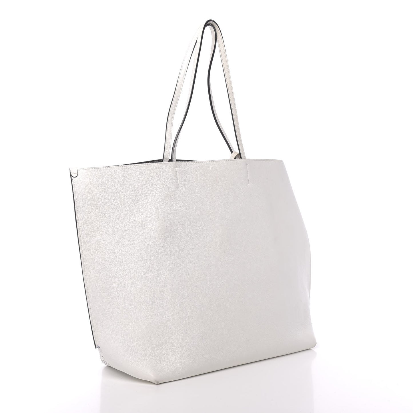 Calfskin Perforated Cannage Dioriva Tote White