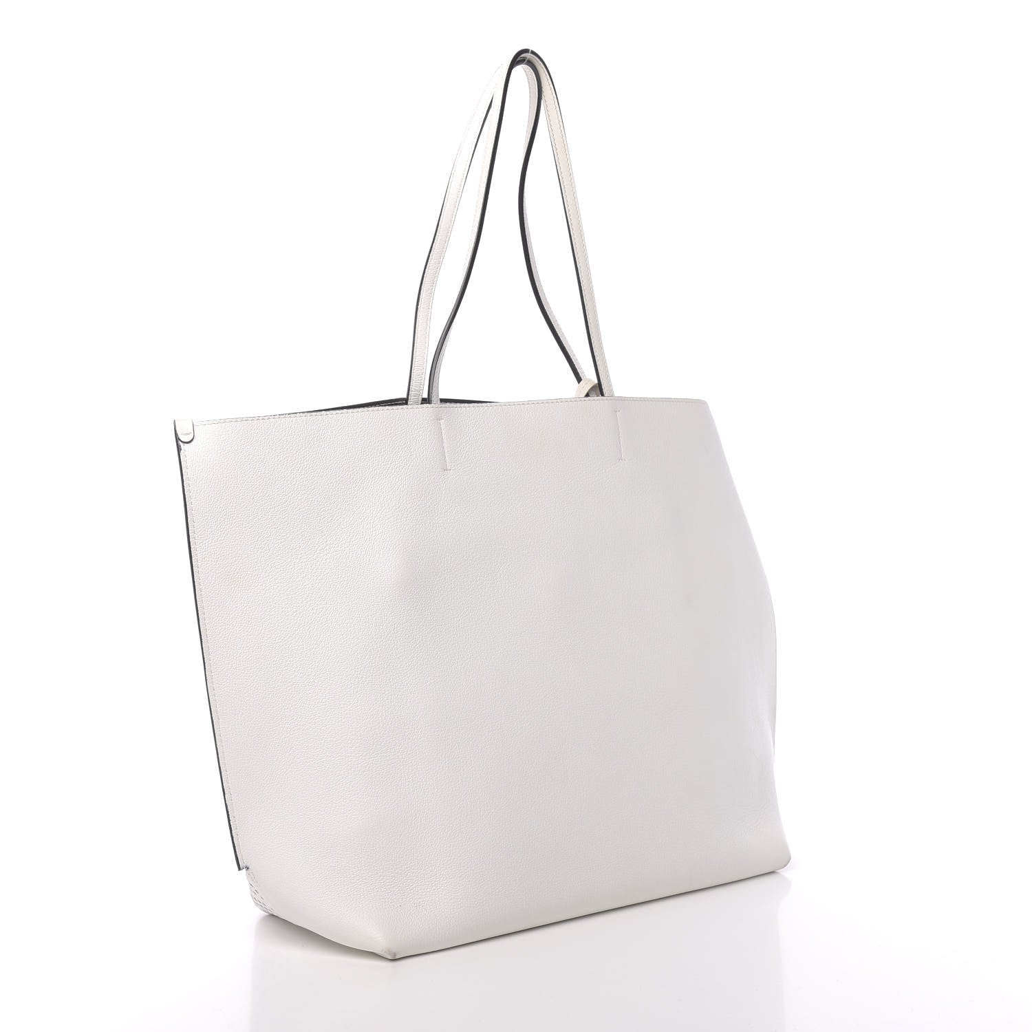 Christian Dior Calfskin Perforated Cannage Dioriva Tote White 3 of 13