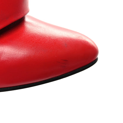 Givenchy Calfskin Shark Lock Pant Boots 38.5 Red 10 of 10