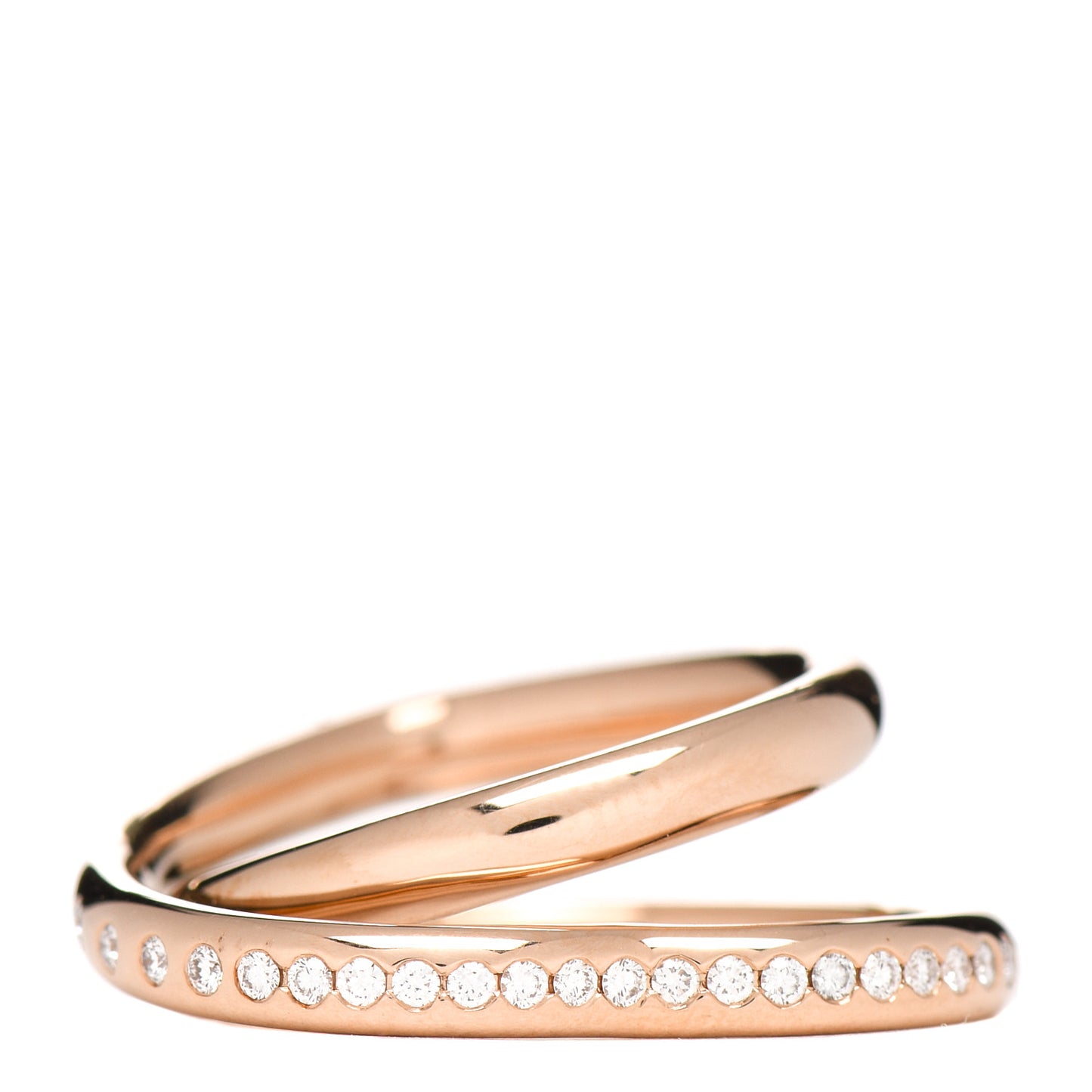18K Rose Gold Diamond Vertige Coeur Ring 51 5.75