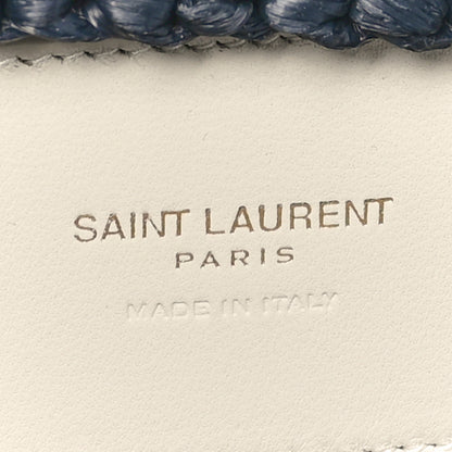 Saint Laurent Raffia Rive Gauche Tote Black 6 of 10
