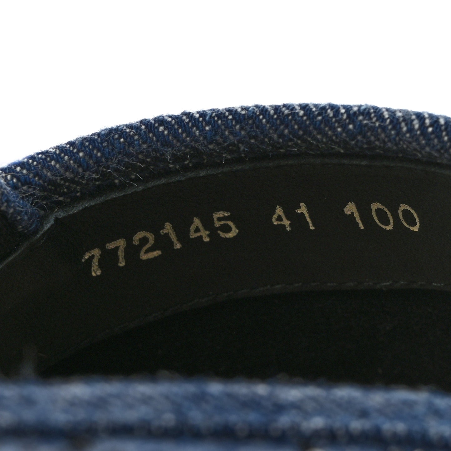 Denim Crystal GG Monogram Espadrilles 41 Blue