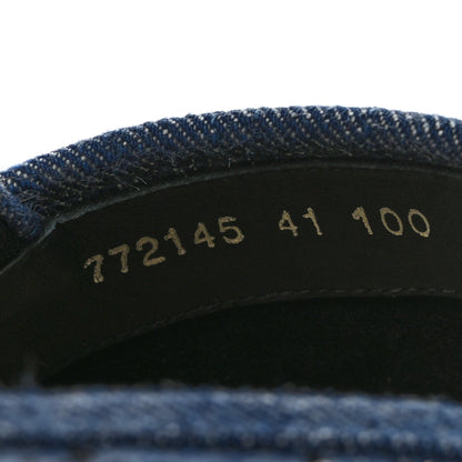 Gucci Denim Crystal GG Monogram Espadrilles 41 Blue 9 of 10