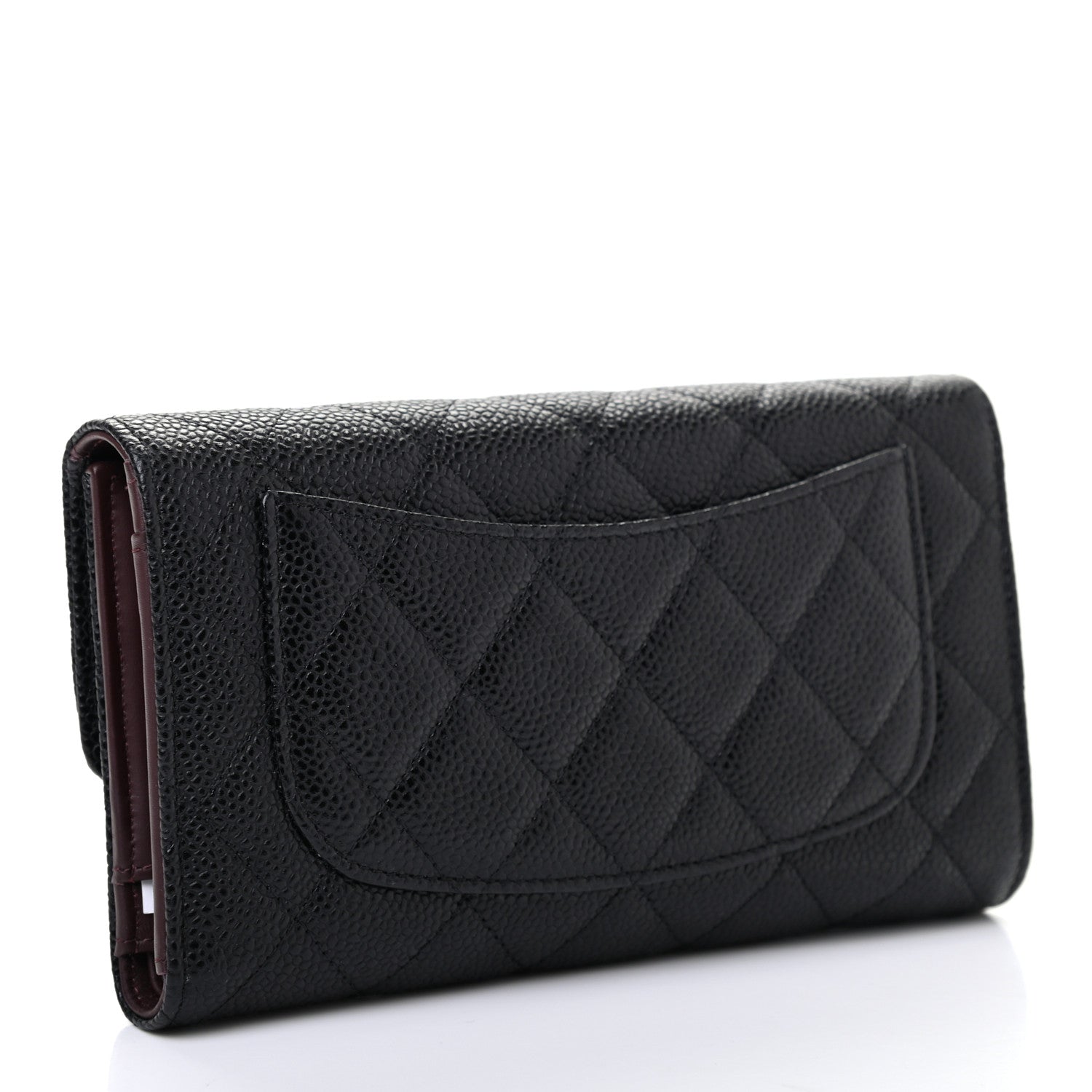 Chanel Caviar Quilted Long Flap Wallet Black 3 of 8