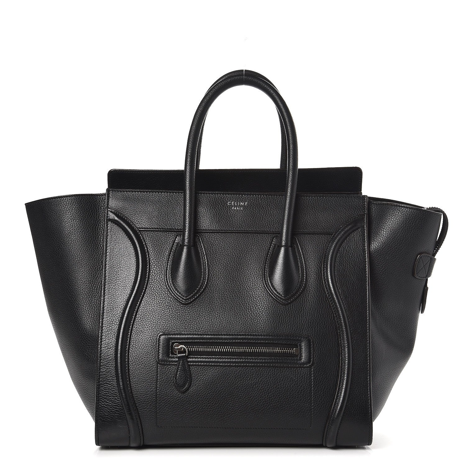 Celine Drummed Calfskin Mini Luggage Black 1 of 8