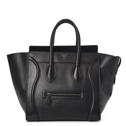 Celine Drummed Calfskin Mini Luggage Black 1 of 8