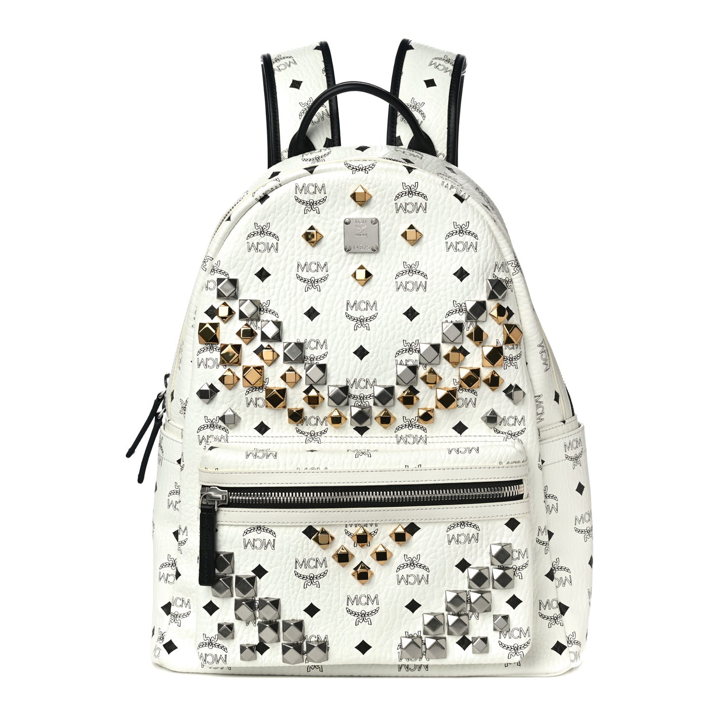 Visetos Studded Medium Stark M Backpack White
