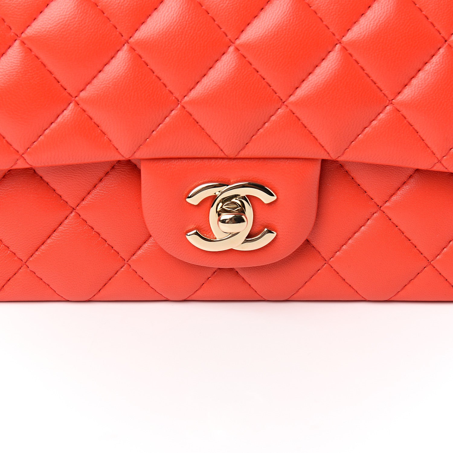 Chanel Lambskin Quilted Mini Rectangular Flap Red 9 of 10